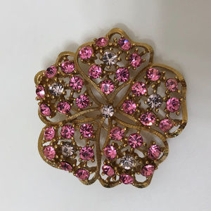 Pink Floral Brooch